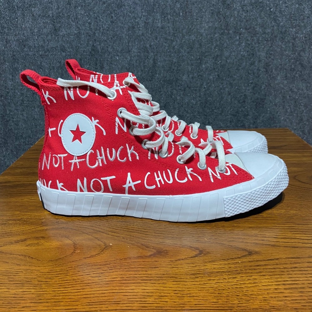 Converse Unt1tl3d High Top Red White Not A Chuck Sneakers 171962C M10 W12 NEW